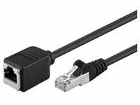 CAT 5e extension cable F/UTP black 0.5 m