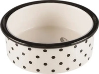 Trixie TX25120, Trixie Ceramic Bowl cat 0.3 l/&oslash; 12 cm white/black