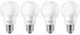 Philips 929002306204, Philips LED-Lampe Standard 8W/827 (60W) Frosted 4-pack E27