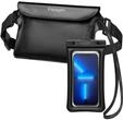 Aqua Shield WaterProof Floating Case + WaterProof Waist Bag A621 Set - black
