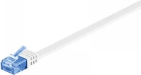 Pro LAN CAT 6A U/UTP flat - Wei&szlig; - 1m