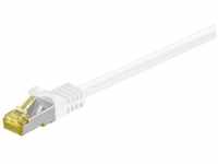 RJ45 patch cord CAT 6A S/FTP (PiMF) 500 MHz with CAT 7 raw cable white
