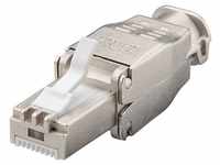 Tool-free RJ45 network connector CAT 6A STP shield
