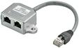 LAN STP CAT 5e LAN Combiner - Silber - 0.1m