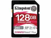 Kingston SDR2V6/128GB, Kingston Canvas React Plus V60 SD - 280MB/s - 128GB