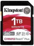 Kingston SDR2V6/1TB, Kingston Canvas React Plus V60 SD - 280MB/s - 1TB