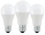 LED-Lampe A60 Standard 8.5W/830 806 lumen matt 3-pack E27
