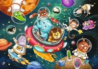 Ravensburger 12000857, Ravensburger Tiere im Weltall