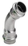 Viega Sanpress Inox bend 45&deg; 42 Stainless steel/bright 435363