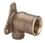 Viega Deck angle with wall flange 15 mm x 1/2" gunmetal