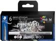 Pigment soft brush 372 "Grey colours" 6pcs. Cardboard box