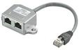 splitter (Y-adapter) 2x RJ45 - Grau