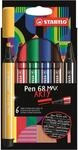 STABILO 204091, STABILO Pen 68 Max Arty wallet of 6 pens