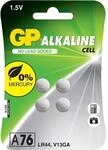 GP 103183, GP Batteries Alkaline Cell A76/LR44 1.5V 4-pack