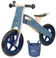 Small Foot 11614, Small Foot - Wooden balance bike Plane Blue