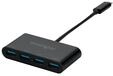 Kensington CH1200 USB-C&reg; 4-Port Hub USB-Hubs - 4 - Schwarz