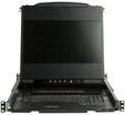 17" 17" Dual Rail Rackmount KVM Console with 1080p - DVI & VGA - KVM console - Full