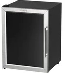 Fridge with steel frame and glass front 60 litres
