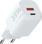Xtorm XEC035, Xtorm 35W GaN2 Ultra Home Charger USB-C PD/USB-A White