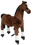 - Brown Rocking Horse on Wheels
