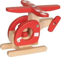 Goki 55904, Goki Wooden Helicopter Red