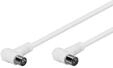 Pro Antenne Kabel Wei&szlig; 2x90&deg; - 2.5m