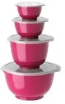 - Margrethe Bowls - Set of 4 + Lids (Beetroot)