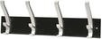 Unilux Cypres coat hook rack with 4 hooks black