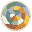 Small Foot - Wooden Shape Puzzle Safari Round 24pcs.