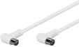 Pro Antenne Kabel Wei&szlig; 2x90&deg; - 5m