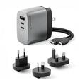 3 Port 67W Rapid Power Multi-Country GaN Charger