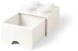 LEGO Schublade 4 Noppen, 1 Fach, weiss