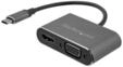 USB C to VGA and HDMI Adapter - Aluminum - USB-C Multiport - external video adapter -