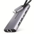 AXAGON HMC-6G2L, AXAGON Combo 6-in-1 USB-C 10 Gbps HUB USB-Hubs - USB 3.2 - 6 -