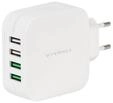 Vivanco 37564, Vivanco 4xUSB Home Charger 4.8A Automatic White