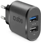 2100 mAh Charger - 2.1A + 1A - Black