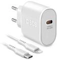 SBS TETRKITPD20LIGW, SBS 20W Charger - 1m MFI Lightning Cable - White
