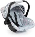 Deluxe Car Seat with Canopy for Dolls - Grey w/ Stars