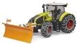 Claas Axion 950 with snow chains and plow blade