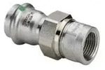 Viega Sanpress Inox transition fitting 28 x 1" Stainless steel/bright 437534