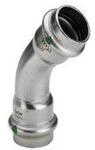 Viega Sanpress Inox bend 45&deg; 54 Stainless steel/bright 435370