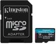 Kingston SDCG4/64GB, Kingston Canvas Go! Plus microSD/SD - 200MB/s - 64GB