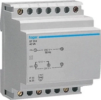 Hager ST314, Hager Safety transformer 40VA 12-24V 4M
