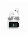 BT TWS in-ears with LCD display and ANC - Wei&szlig;