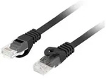 patch cable - 2 m - black - Schwarz - 2m
