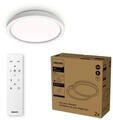 AIO Ceiling Light with Remote (Round White) - 24W Integrated LED Lamp with 3 step