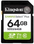 Kingston SDS3/64GB, Kingston Canvas Select Plus Gen3 SDXC - 100MB/s - 64GB