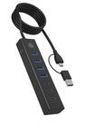 ICY BOX 61065, ICY BOX IB-HUB1737-C3 - hub - 7 ports USB-Hubs - 7 - Schwarz