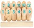 Small Foot Wooden Kubb with Numbers Throwing Game in Bag 13dlg.