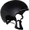Hudora Skater Helmet with Visor and LED Black Size M (55-58cm)